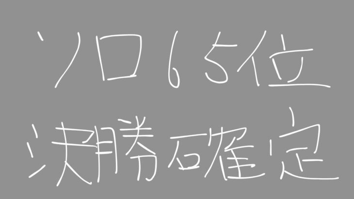ソロ65位！決勝確定！！対面＆エンドゲーム【FORNITE/フォートナイト】