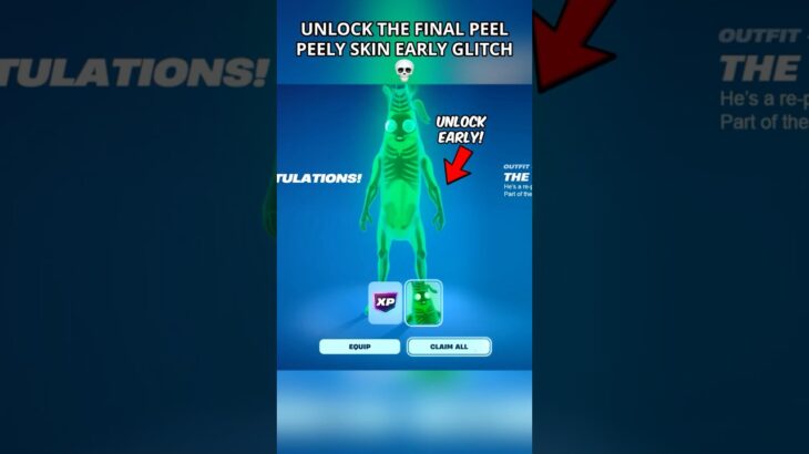 UNLOCK THE FINAL PEEL PEELY SKIN EARLY in Fortnite😳 (Chapter 6) #fortnite #foryou #shortsfeed #fy