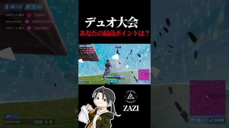 【最高ポイントは?】 ZAZI選手の最強デュオIGL【フォートナイト / Fortnite】#shorts  #lynx #リンクス #ざじ