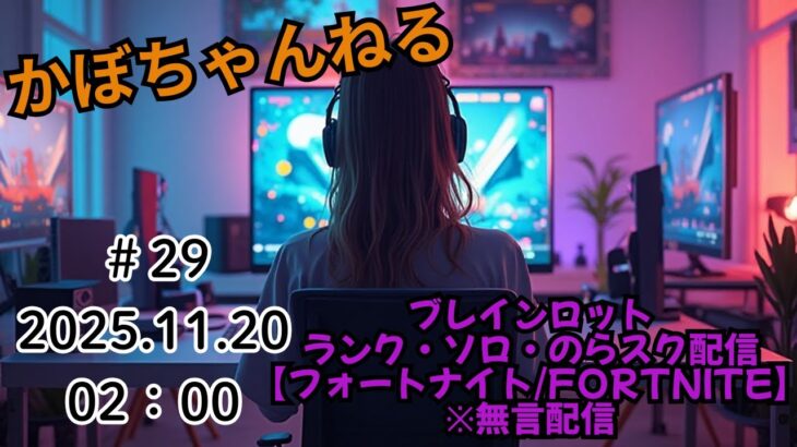 ソロ・のらスク・ブレインロット・ランク　配信😊　#29　【フォートナイト/Fortnite】※無言配信