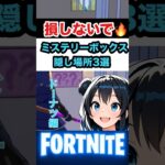 損しないで！🔥ドーナツ地区のミステリーボックス隠し場所3選【フォートナイト ミニシーズン2】