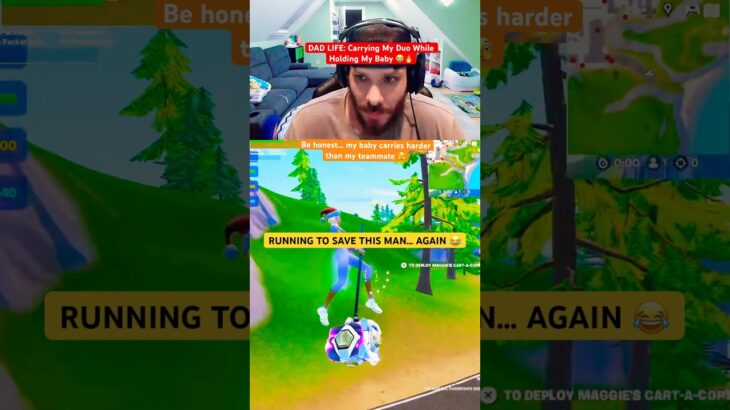 DAD LIFE: Saving My Teammate’s Life… AGAIN 😂💀 | Fortnite Duo Chaos WHILE Holding BABY